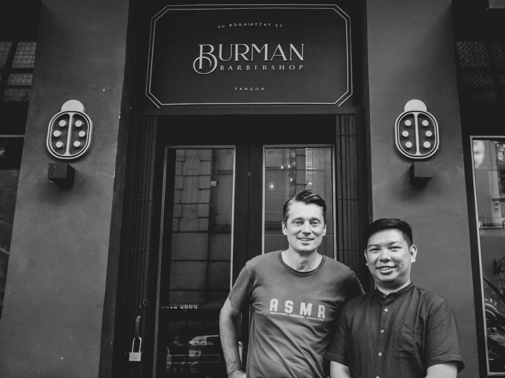 Standing Outside of Burman Barbershop with Co-Founder Eddie Hein 