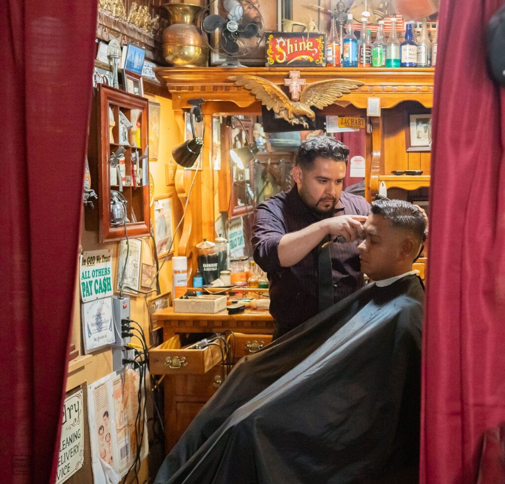 Step inside Matt's Barber Parlor and you'll find Matt cutting hair